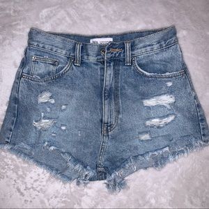 Zara denim shorts